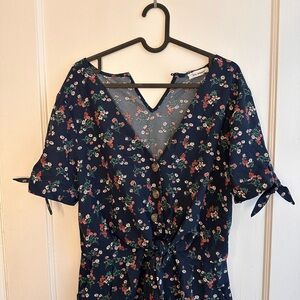 Floral jumpsuit with Tie Sleeves- see description